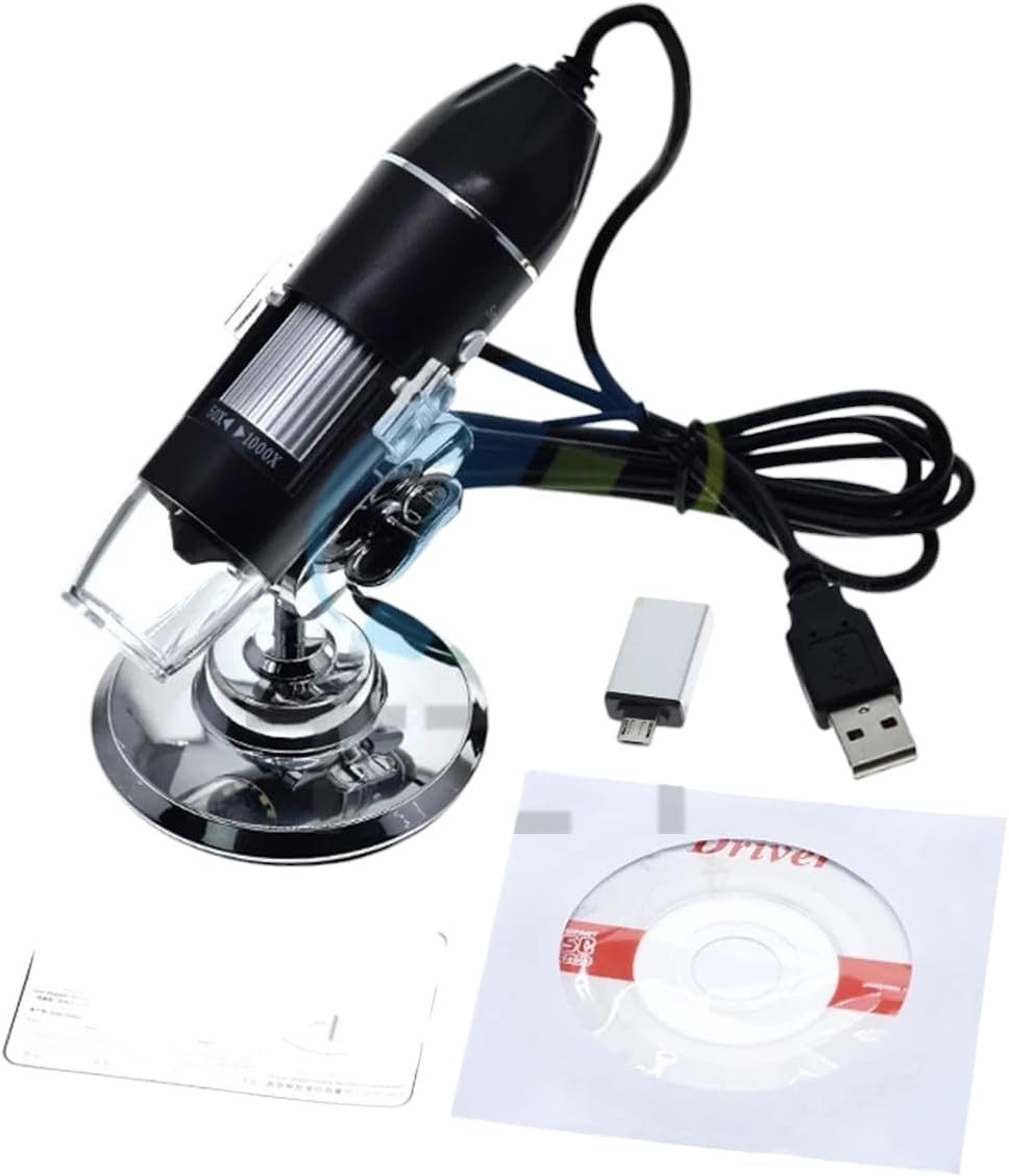 1000X HD Digital USB Microscope Electronic Microscope Camera Video MicroscopeUSB Magnifier +Calibration Ruler 8 LED Lights New for Arrival 2025 High for Quality