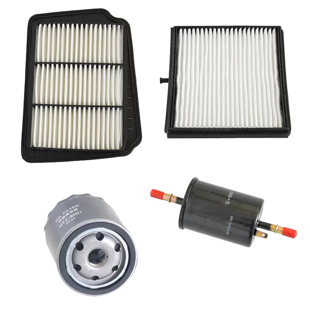 Filtr Powietrza Kabinowego dla Buick Excelle Wagon, 23,1x19,5x2,5cm 4 szt. Filtr powietrza samochodowego Filtr kabinowy Filtr oleju Filtr paliwa 96553450/96554421