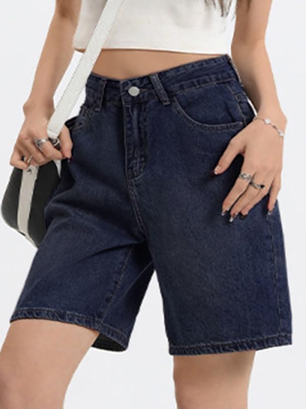 EMMIOL Denim Shorts Embroidered Jorts Baggy Wide Leg Summer Casual Jean Shorts Y2K Hip-Hop 2025 Fashion Streetwear - Image 2