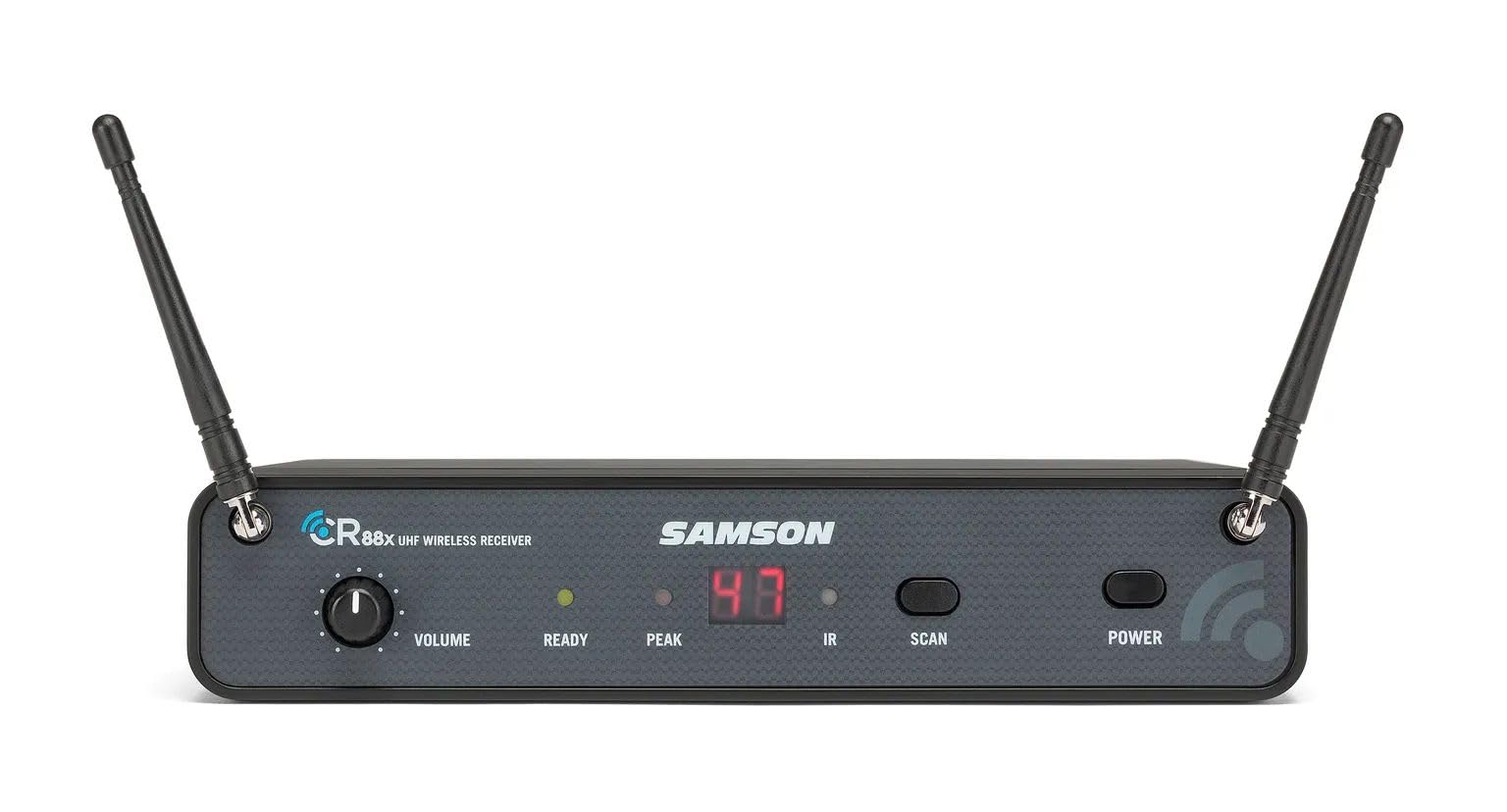 Samson Concert 88x Gitarren/Bass UHF-Funk-System (G-Band 863–865 MHz) – CB88 Beltpack mit Kabel, 100 Kanäle & True-Diversity Empfänger für Bühne, Proberaum & Live-Auftritte