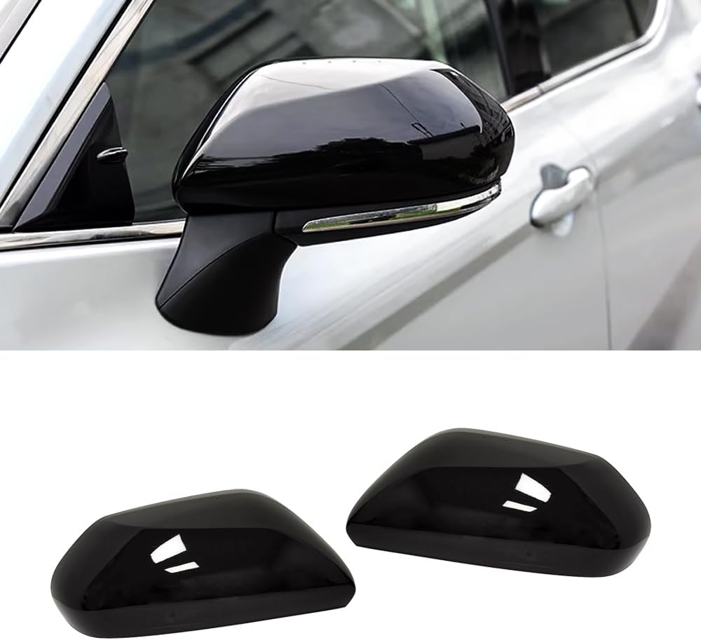 Rearview Mirror Caps Fitment for Toyota Camry 2018-2025 2PCS-Set (Gloss Black - Original, For Camry 2018-2025)