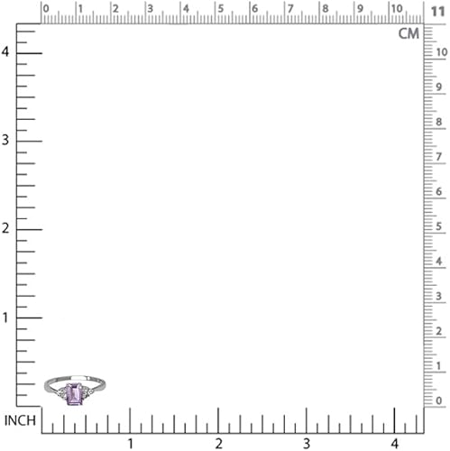 Miniatura 2 de Silvershake 7x5mm Octagon Shape Birthstone Gemstone White Gold Plated or Yellow Gold Plated 925 Sterling Silver Engagement Ring Jewelry for Women