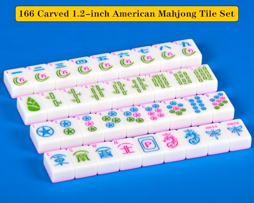 American Mahjong Set Pink 166 Mahjong Tile Set miniatura 4