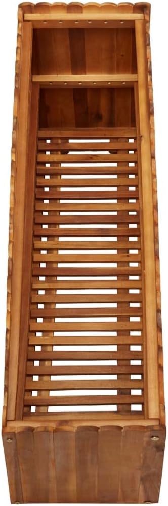 Garden Raised Bed 39.3"x11.8"x19.6" Solid Acacia Wood Lawn Planters