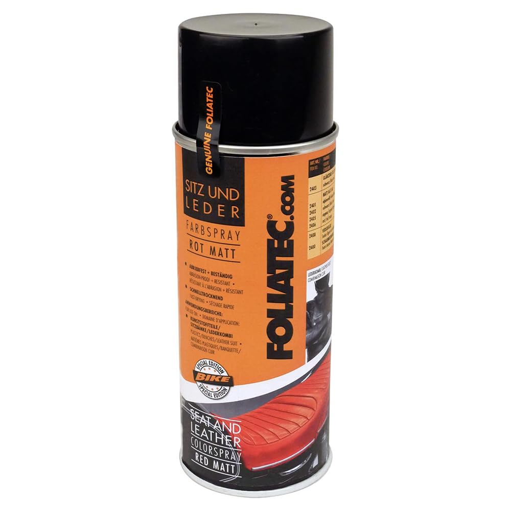 Foliatec 2406 Spray para Silla y Color para Piel, Rojo Mate, 400 ml
