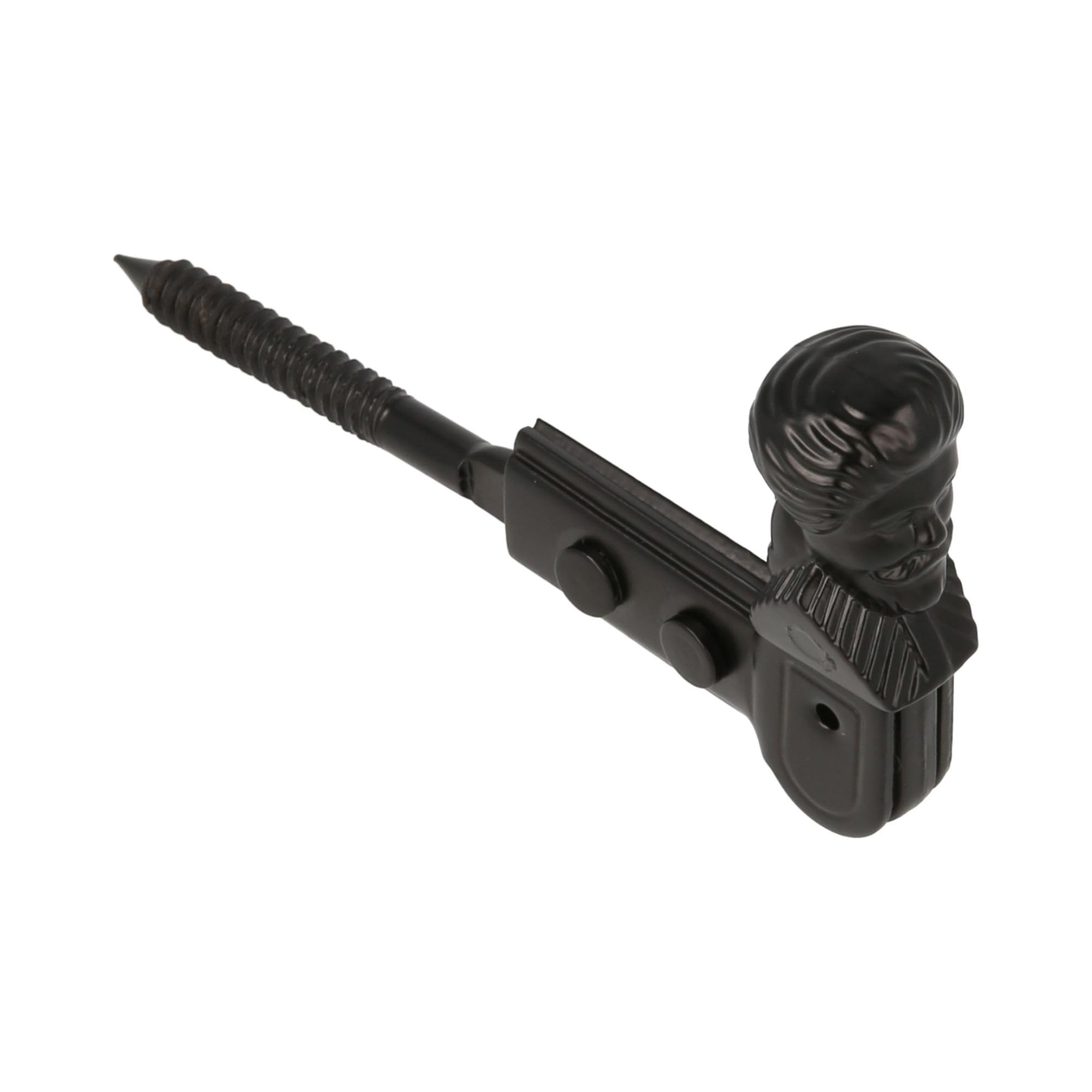 Amig Colourful - Decorative Window Shutter Bracket Mod.6 | Dimensions: 157 X 60 Mm | Forge Style Safety Anchor | Prevents Bumps And Scratches | Black Epoxy Finish