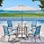5 Pieces Patio Dining Table Set, Outdoor Table and Chairs Set for 4, Patio Table with Umbrella Hole, Square Metal Dining Table with 4 Textilene Dining Chairs for Garden Deck Backyard Balcony Porch