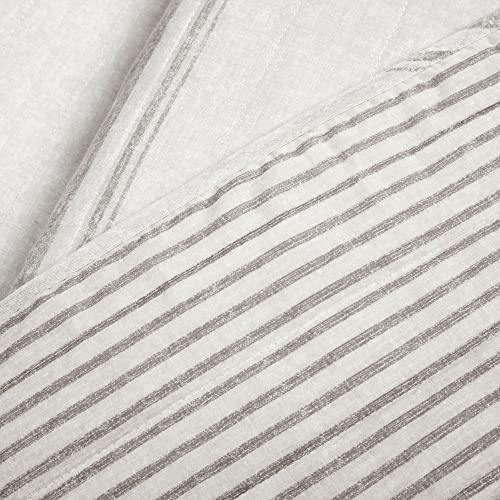 Edredón reversible gris Twin-XL de algodón de 2 piezas para dormitorio 5