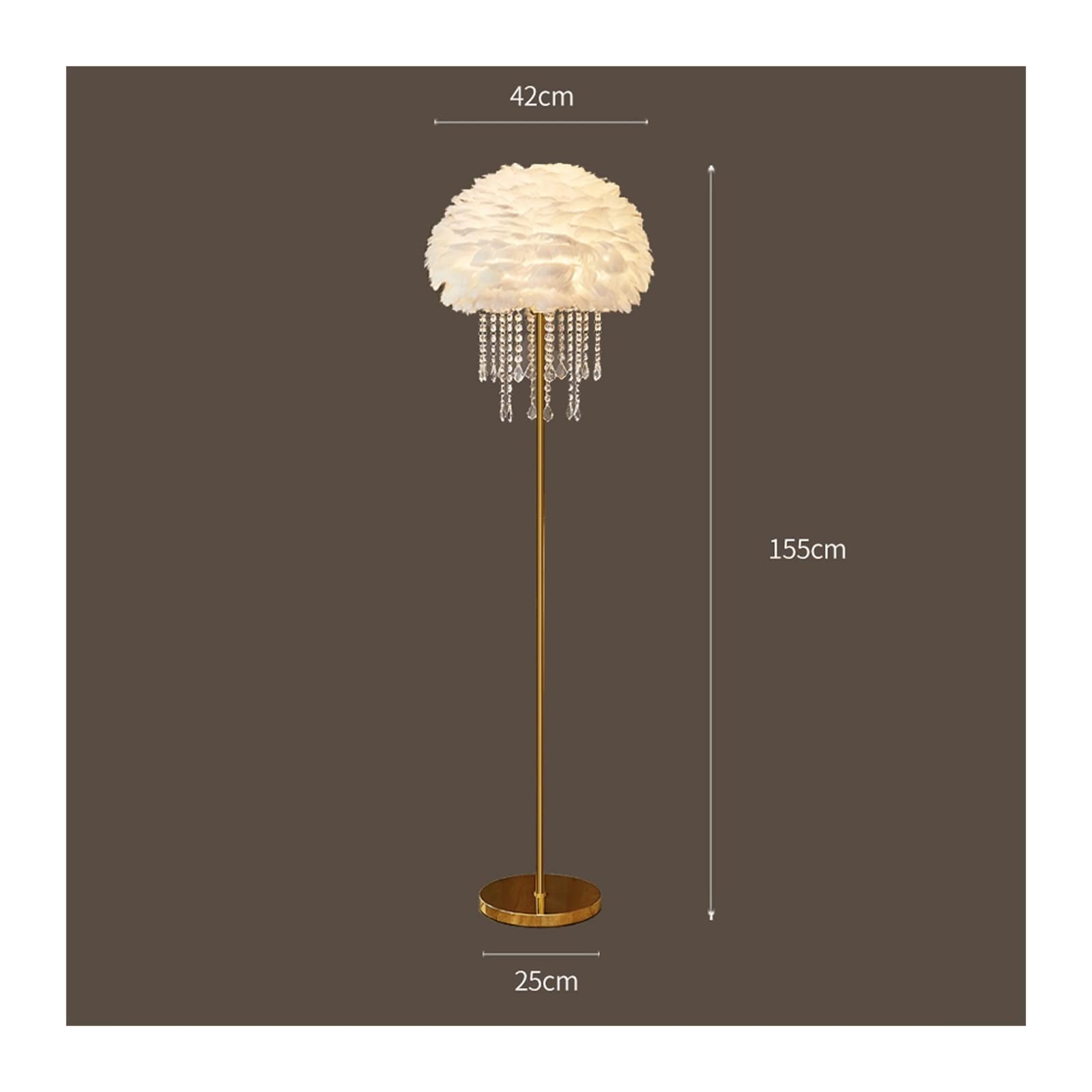 Lampen warme Stehlampe auf dem Nachttisch des Bettes des Sofas (ohne Lichtquelle)(Weiß)