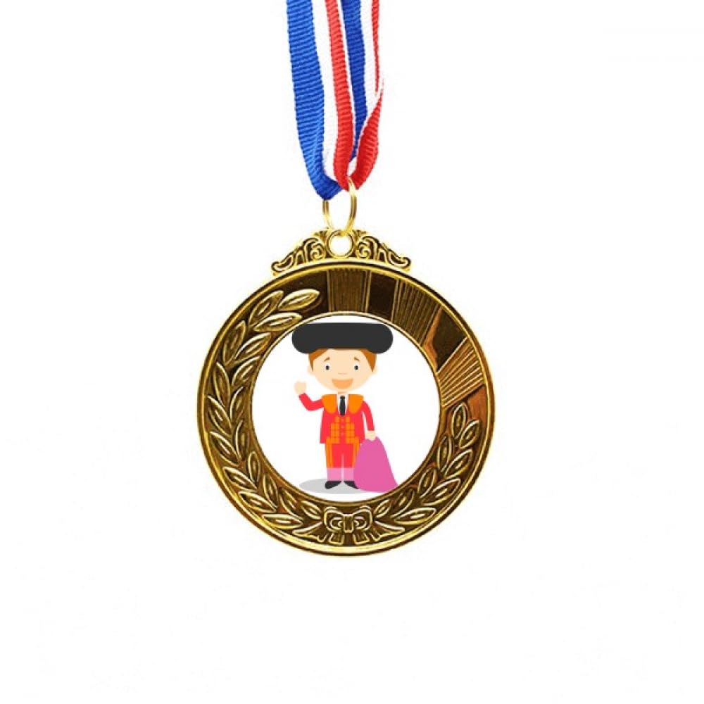 Cinta para medalla ganadora Torero en color rojo y morado ajustable 4