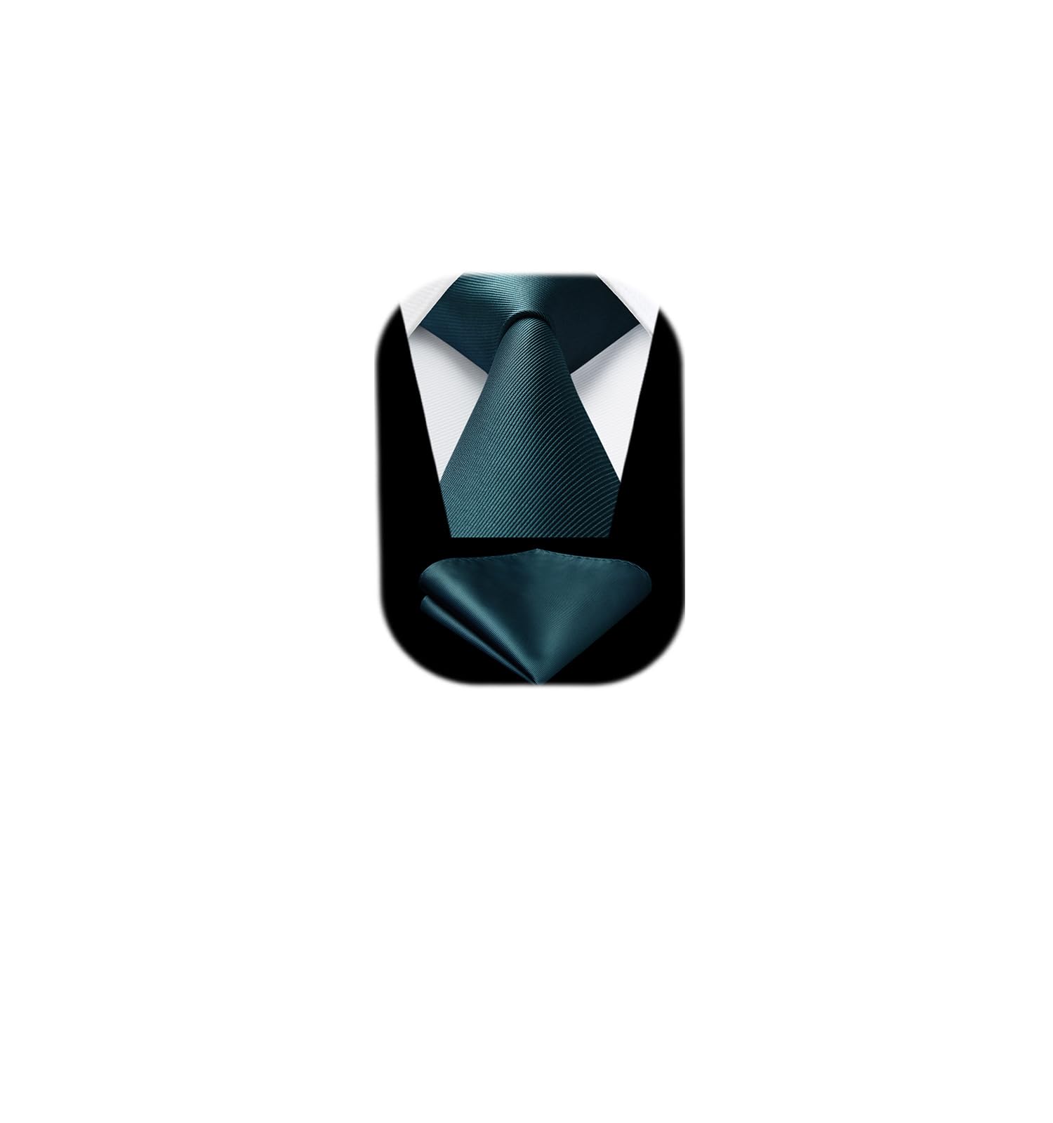 Mens Ties Solid Color Ties for Men Formal Necktie with Pocket Square Set Satin Silk Neck Tie Handkerchiefs Set