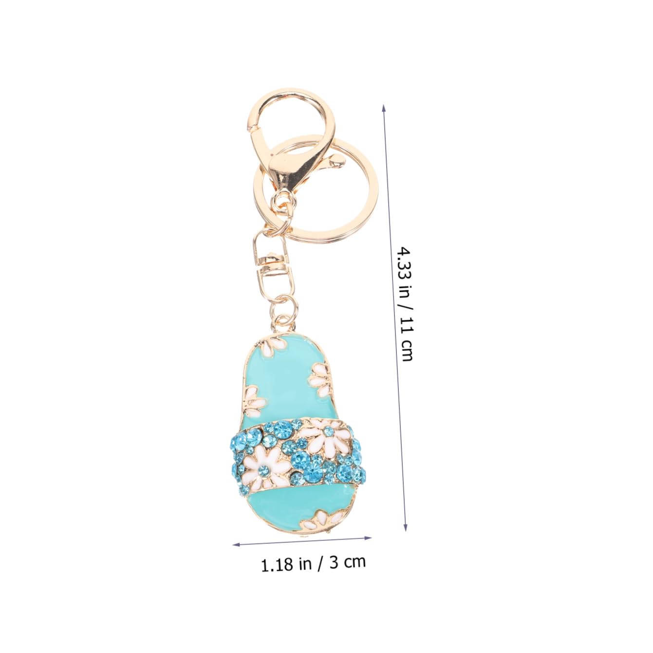 BESTYASH catena chiave delle pantofole portatile gelatto chain strenne peluche moschettone chiave adornare portachiavi auto pendenti decorativi bel ciondolo a catena chiave Metallo