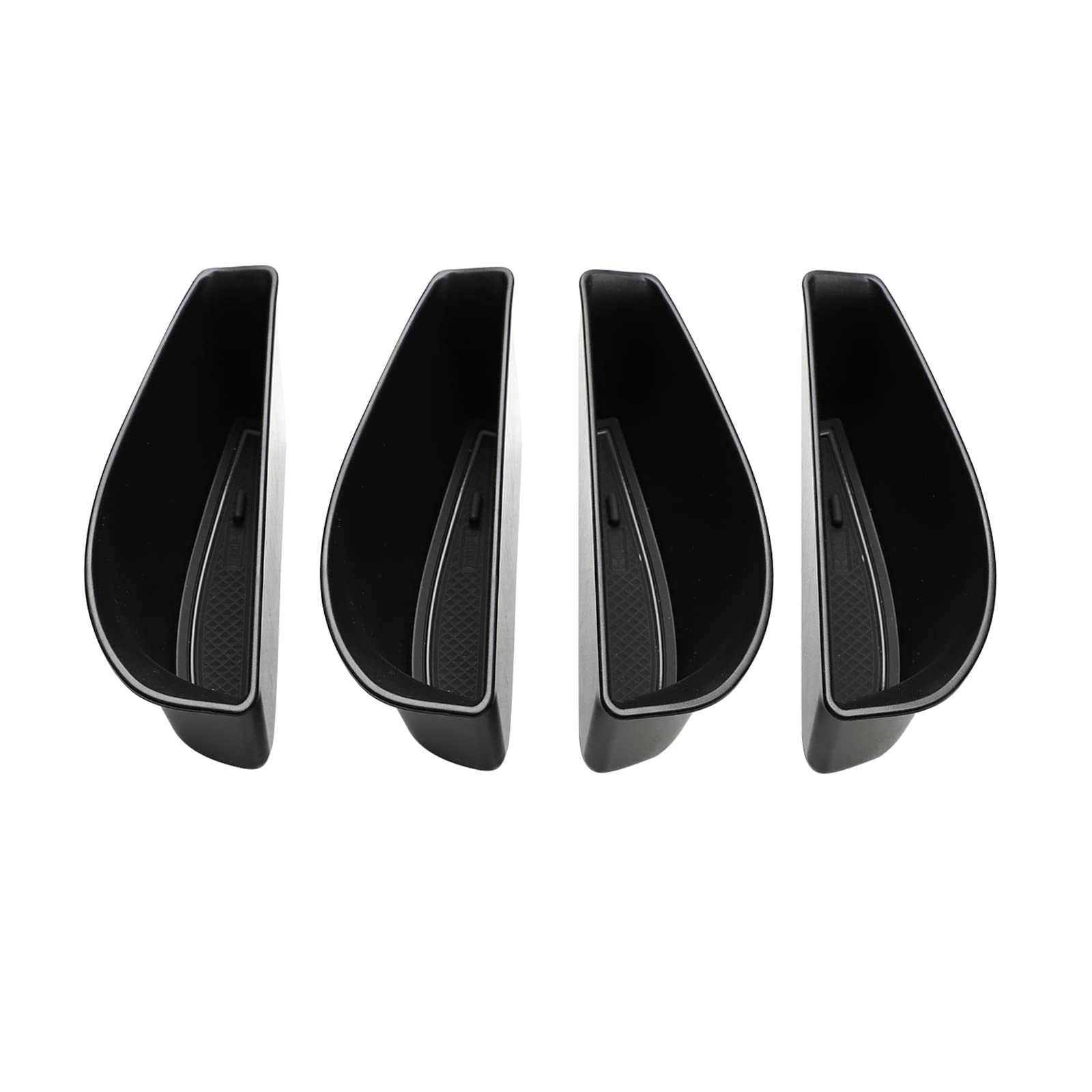 GAFAT Compatible avec VW ID.4 ID.5 GTX Pro 2021-2025 2026 Boîte de Rangement Console Centrale, Plateau Organisateur pour Boucle de Porte Accoudoir, ID4 ID5 Accessoires [Un Jeu de 4 Pièces] (Noir)