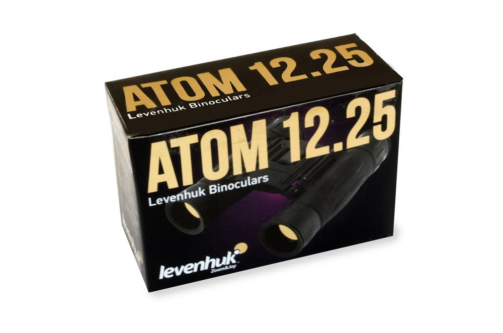 Levenhuk Atom 12x25 Ultrakompaktowa i Lekka Lornetka z Pryzmatami Dachowymi | Wielowarstwowa Optyka ze Szkła BK-7, Naturalne Kolory i Realistyczny Obraz, Idealna do Podróży, Obserwacji Przyrody i Przygód