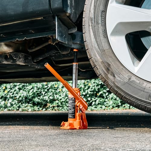 VEVOR Hydraulic Bottle Jack, 4 Ton (8818.4 lbs) Capacity, 7.3-13.8 Inch Lifting Range, Heavy Duty Welded Bottle Jack for Car, SUV, Pickup, Auto Repair, House Lift and Agricultural Equipment, Orange by VEVOR - Image 2