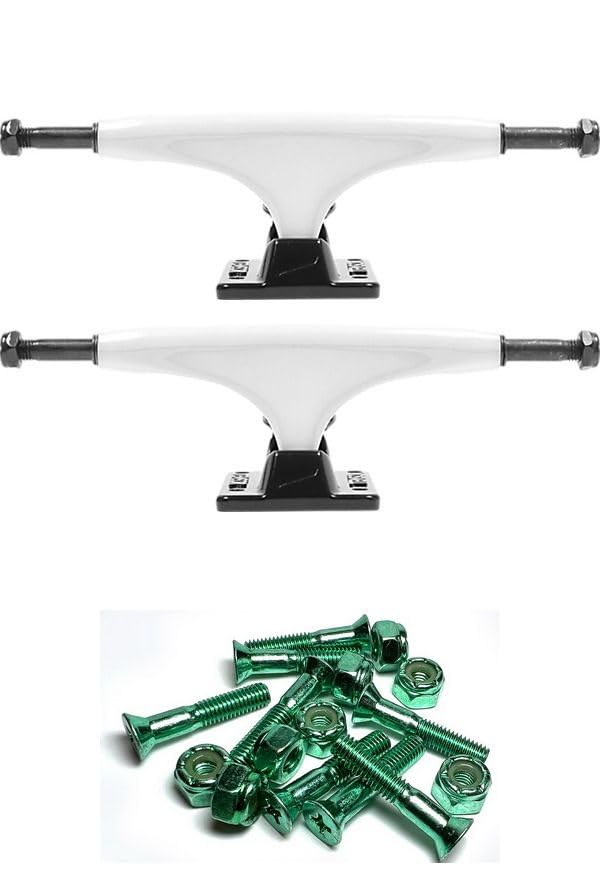 Tensor Trucks Alloy White/Black Skateboard Trucks - 5.0