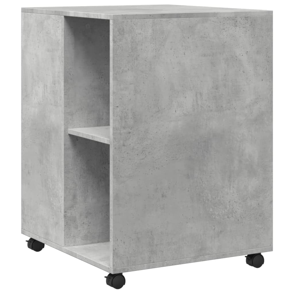 Aktenschrank mit Rollen und Ablagen, Rollcontainer, Mobiler Büroschrank, Büromöbel, Beistelltisch, Aufbewahrungsschrank für Home Office, 55 x 60 x 78 cm, Holzwerkstoff