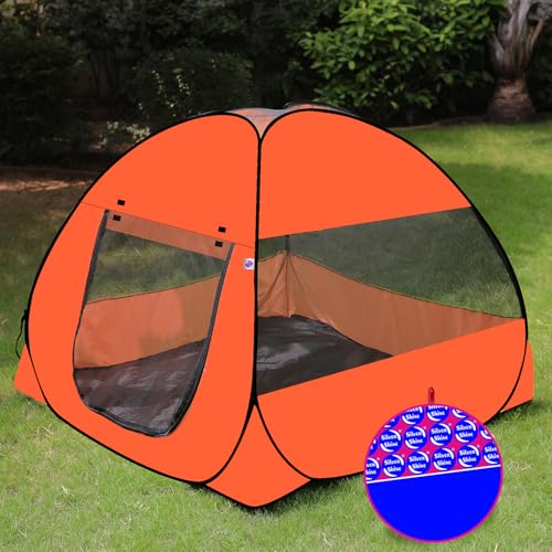 Image of SILVER SHINE Foldable Delightful Patterns Popup Kids Play Tent House for Multi Purpose|PlayTent House for up to 10 YearOld Kids Girls&Boys|Mosquito Net Design Tent