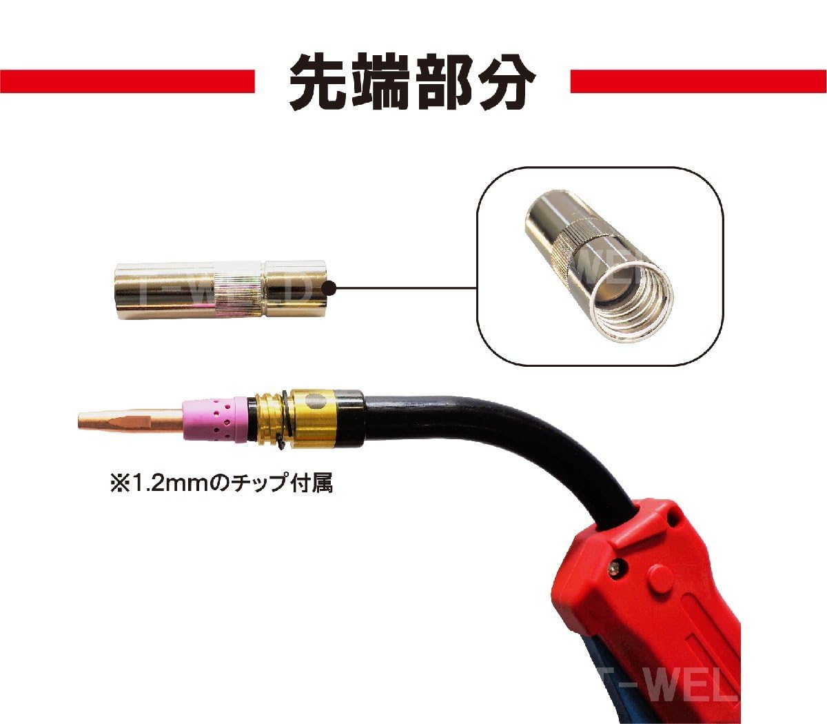 Amazon.co.jp: TOAN パナソニック PANA 溶接 CO2 トーチ YT-35CSM4 