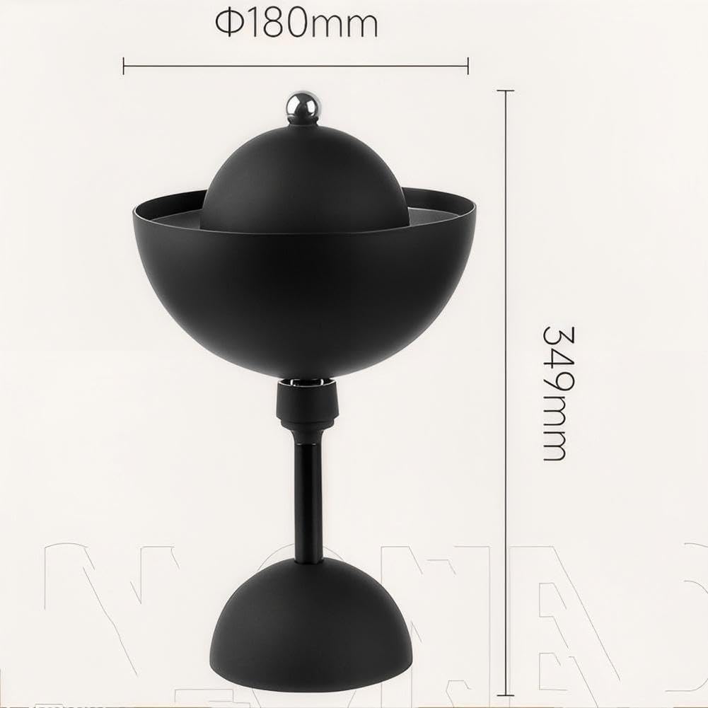 Lámpara de Mesa LED inalámbrica Recargable con Control táctil - Aplique de Pared Ajustable de 4 W con Soporte magnético, Sala de Lectura y Estudio, Color Negro.