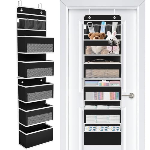WISELIFE Over the Door Organizer - 6 Shelves Detachable Hanging