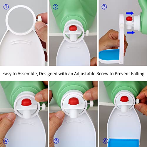 2-Pack-Laundry-Detergent-Cup-Holder-Fabric-Softener-Drip-Cup-Holders-Drip-Catcher-Tray-with-Fixing-Screw-Detergent-Drip-Catcher-and-Drip-Tray-Removable-Silicone-Pad-LVYOUIF
