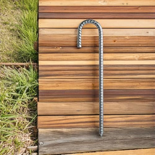 Estacas de acero galvanizado para camping pack de 4 anclajes de tierra resistentes 5