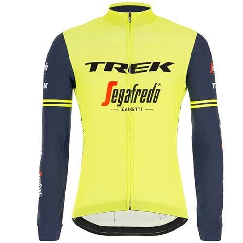 LOGASMART Maillot Ciclismo Hombre Manga Larga Bicicleta Ropa Cremallera Total con Bolsillo, Maillot Ciclista Hombre MTB Verano