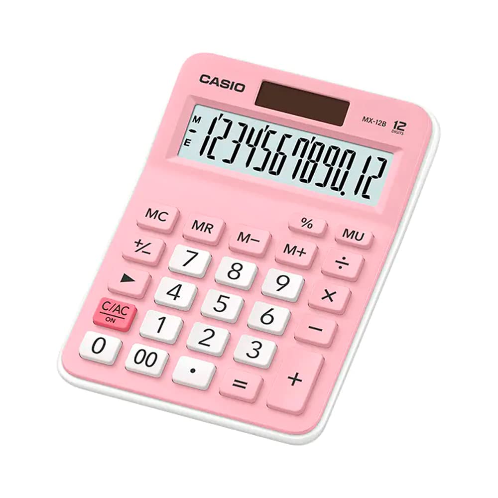 Casio TABLE CALCULATOR 12 DIGITS PINK MX-12B-PK