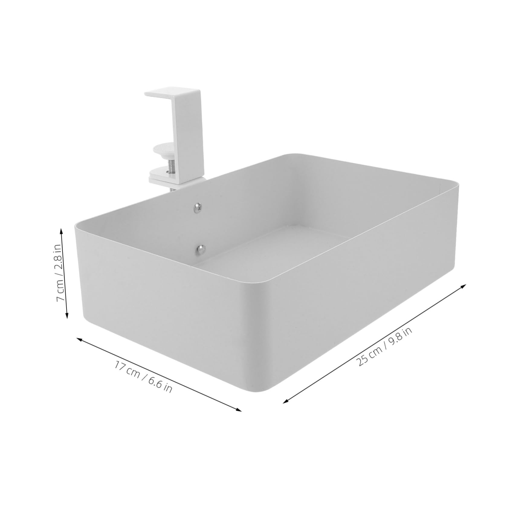 Homoyoyo Cestino Portaoggetti in Metallo da Appendere Sotto Ripiano Organizer per Piccoli Spazi in Cucina e Bagno Contenitore di Stoccaggio Discreto e Resistente