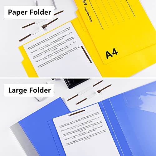 Self-Adhesive Prong Paper Fasteners: IMLIKE 100 Pcs Metal File Fasteners of 2 " Capacity, 2 3/4 Inch Base for Paper Folder or A4 File, Office Accessories, Brown by IMLIKE - Image 6