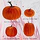 Meiwlong 8 Stück Kürbisse Künstlich Gefälscht Orange Samt Tuch Herbst Ernte Halloween Zuhause Party Dekoration