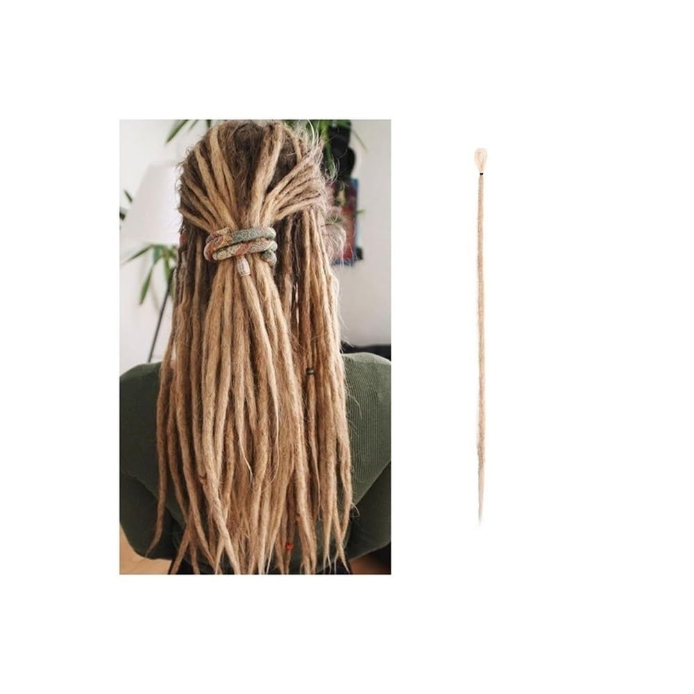 Santé - Extensions de dreadlocks faites à la main - 5 brins de dreadlocks synthétiques - 1,0 cm - Faux Twist - Cheveux reggae dreadlocks - Soin du corps (blond)