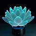 Produktbild Lotus Flower Weihnachtsleben/Nachtlicht 3D LED USB Tischlampe Kinder Geburtstagsgeschenk Nachtzimmer Dekoration