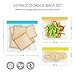 Reusable Gallon Freezer Bags, 10 Pack Dishwasher Safe Silicone Food Snack Storage Bags with 3 Sizes for Snack, Sandwich, Lunch