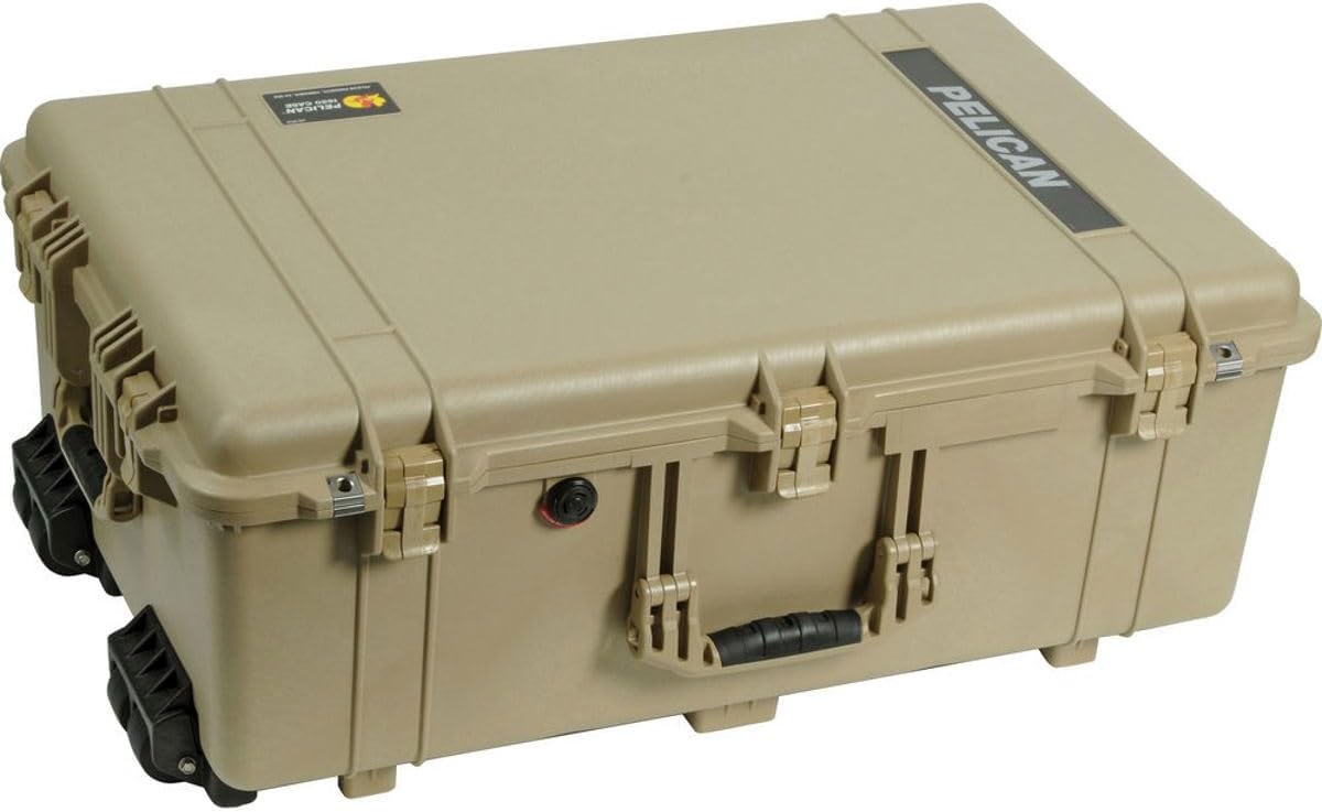 Pelican 1650 Watertight Wheeled Hard Case with Foam Insert - Desert Tan - Image 2