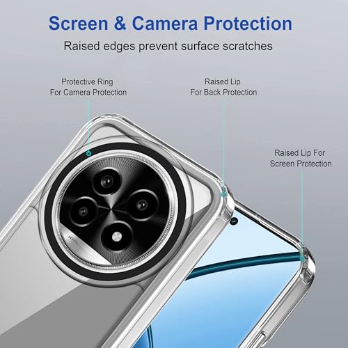 Image of Zapcase Back Case Cover for Realme 14 Pro Lite 5G | Compatible for Realme 14 Pro Lite 5G Back Cover | Case Cover with Camera Protection | (TPU + PC | Transparent)