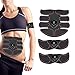 Filfeel Electroestimulador Muscular Abdominales Pegatinas de Vientre USB para Entrenamiento EMS para Hombres y Mujeres