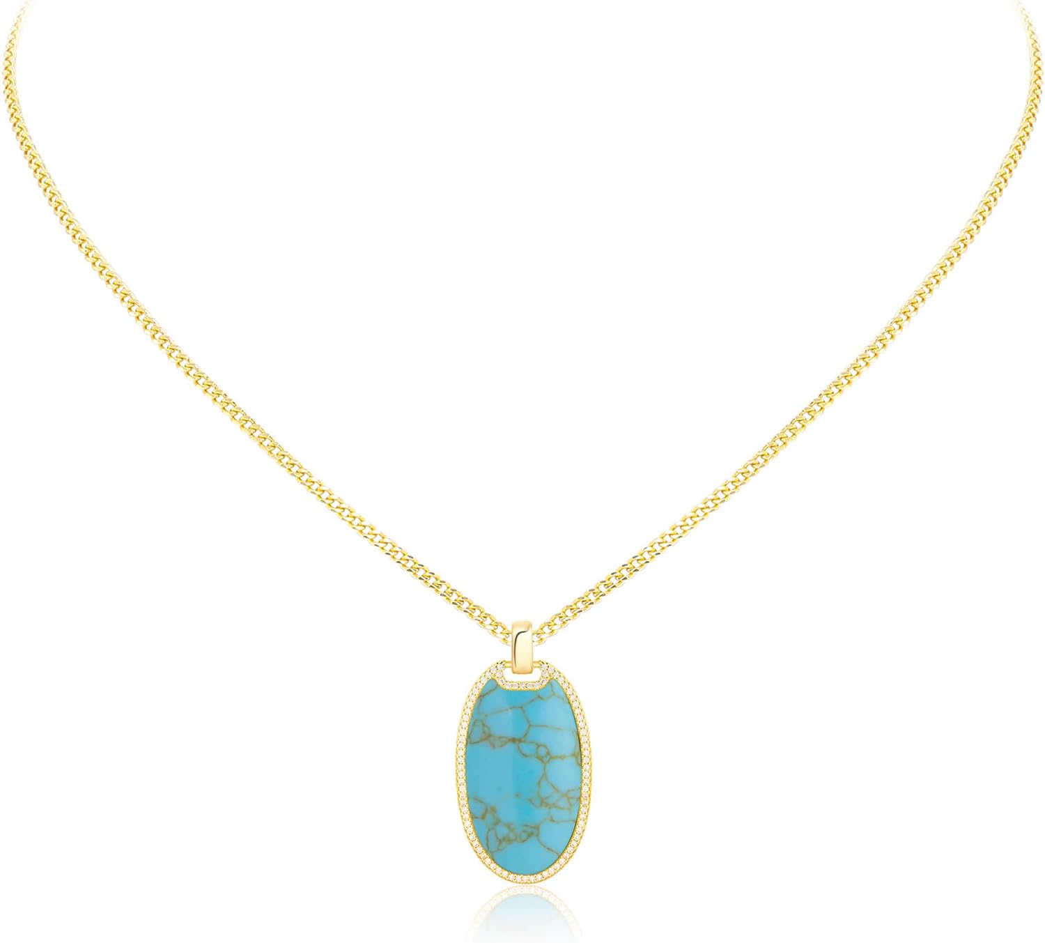Montana West x Wrangler Western Pendant Necklace for Women 14k Gold Silver Statement Turquoise Cowgirl Vintage Trendy Fashion Jewelry
