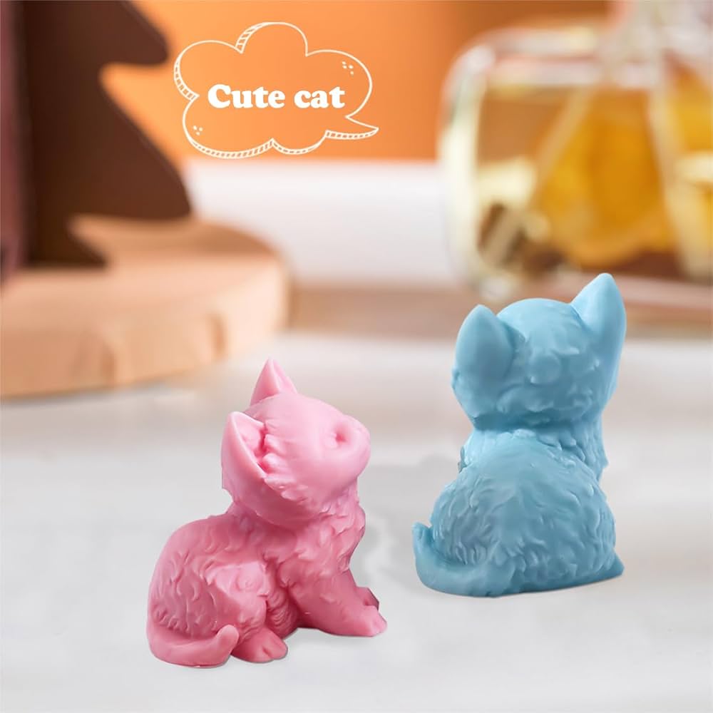 Amazon.co.jp: HyzaPhix シリコンモールド 猫 立体 シェイカー