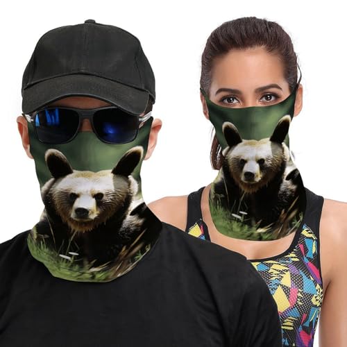 Neck Gaiter Mama Bear Face Mask for Travel Face Cover Scarf for Men Women Elastic Headbands Wind-proof Bandana for Skiing Fishing Hiking Cycling