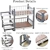 Dog Bunk Bed Small for Small Medium Large Dogs Pet, Removable Double Layer Pet Bed with Stairs,White,31x24x31