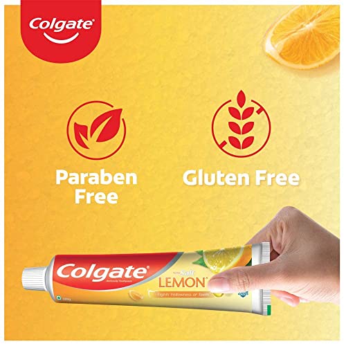 Image of Colgate Active Salt Lemon Toothpaste , Pack of 200g Germ-Fighting Colgate Toothpaste With Active Natural Salt & Lemon For Fighting Sticky Germs & Yellowness Giving Healthy White Teeth & Tight Gums