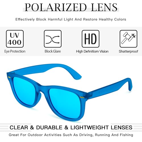 Image of SIPHEW Polarized Sunglasses for Women & Men - UV400 Mirrored Beach Eyewear, Designer Unisex Fashion Sunglasses w /Medium Fit