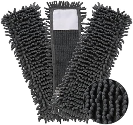 Amazon.com: 3 Pack Replacement Mop Head, Washable Chenille Microfiber ...