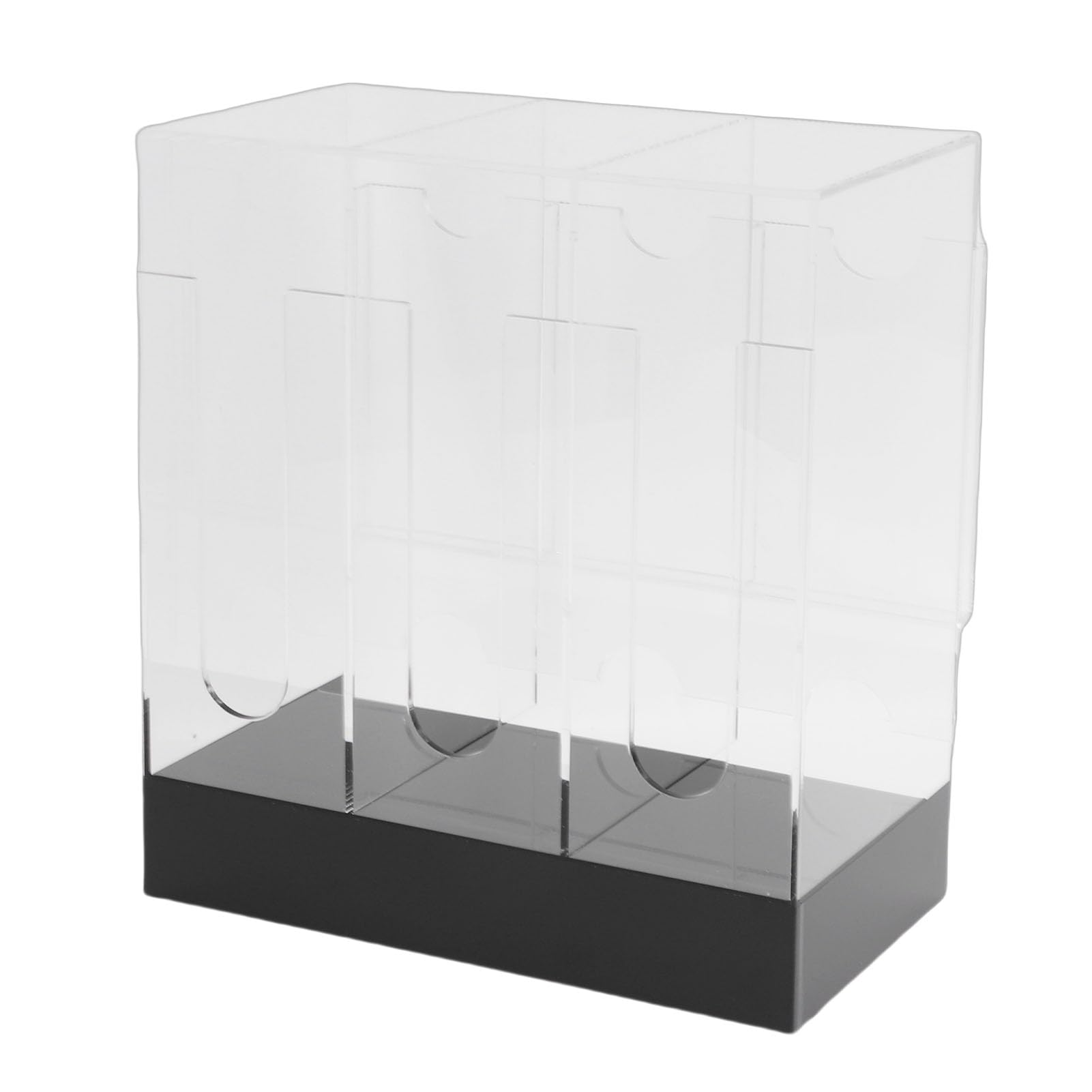 Yanmis Acrylic Card Pack Dispenser, 3 Slot Booster Pack Organizer with Sturdy Structure and Transparent Exterior, for Collectible Cards Storage and Display