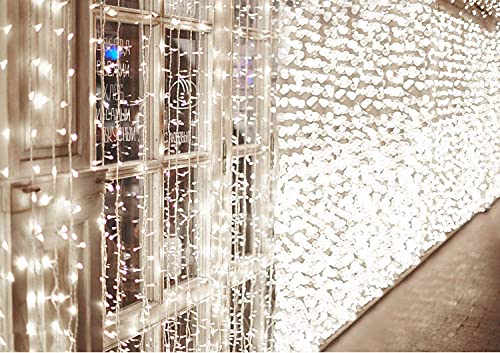 IDESION 600 LEDs Rideaux Lumineux 6m*3m Guirlande 8 Modes de Fonctionnement Lumière de Rideau pour Décoration...