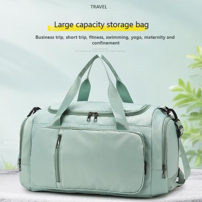 Convertible Backpack Duffle Bag with Wet-Dry Compartments - 36-55L Large Capacity Gym Bag for Men & Women, Travel Backpack Weekender Overnight Bag, 6 Colors (Black)2