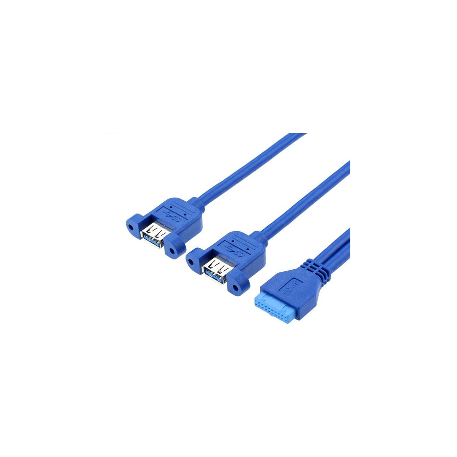 Platoon Ars 19 Pin USB 3.0 Dişi To 2x USB 3.0 Dişi Panel Tipi Kablo