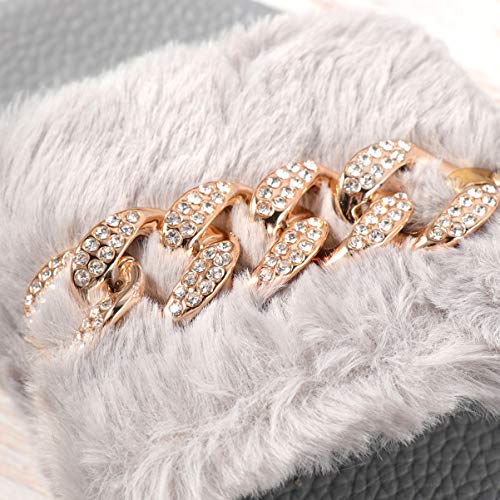 Happyyami Plush Slippers Summer Fluffy Slippers for Women Girls Indoor Outdoor4